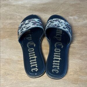 Juicy Couture Glitter  Yippy Slippers Flip flops